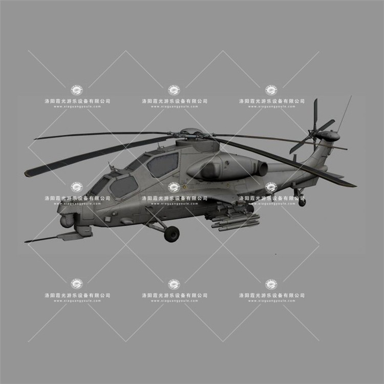 岳西武装直升机3D模型